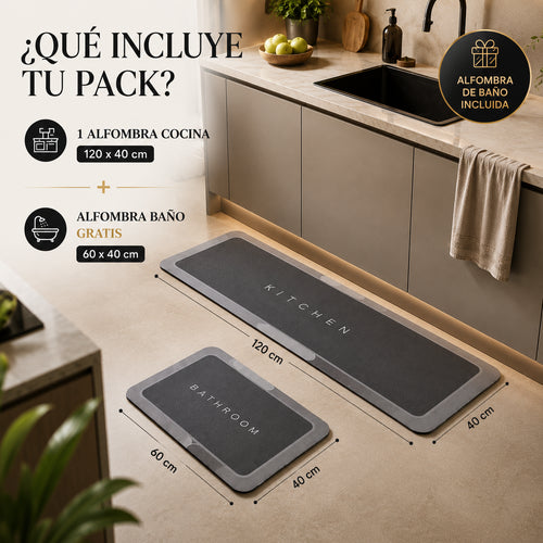 Alfombra Antideslizante para Cocina 120 x 40cm